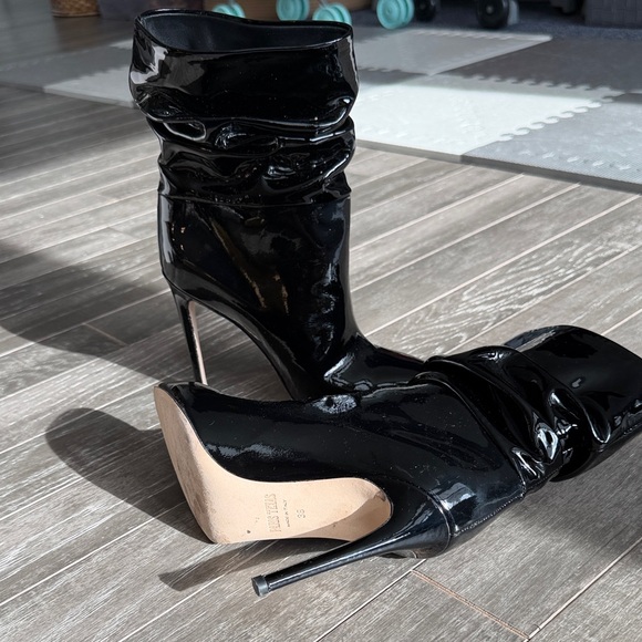 Paris Texas Shoes - Paris Texas Glossy Black Heeled Boots